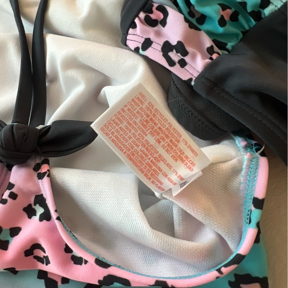 Cat & Jack Swim Magical Animal Ombre Bow Back Tankini Set Girls XL - Picture 9 of 12